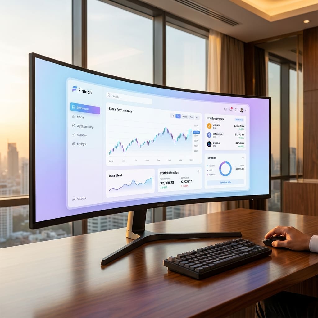 Fintech Dashboard - Модерен интерфейс за управление на финанси с графики и статистики