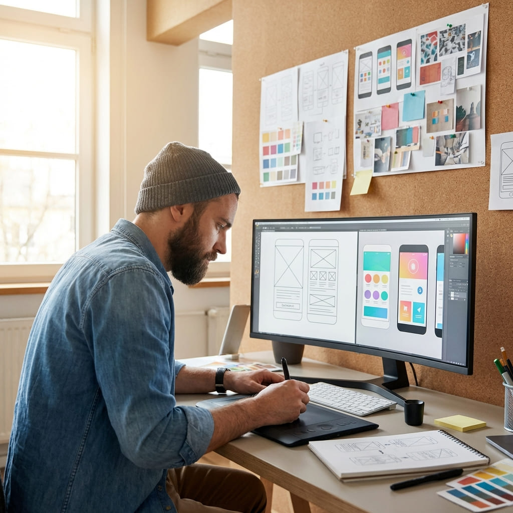Етап Дизайн - създаване на wireframes и визуални концепции